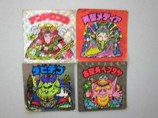 旧ビックリマンヘッド【4枚】 16弾 アンドロココ 異聖メディア ダビデブ 古聖長ヘブダヤ