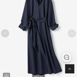 未使用 DoCLASSE 13サイズ 紺 ワンピース リボンベルト取り外し可能 コットン