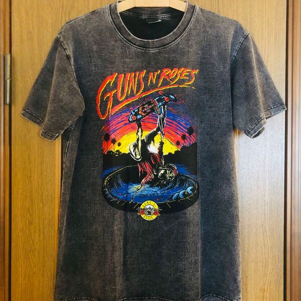 ガンズアンドローゼズ L バンドTシャツ ロックTシャツ ブラック