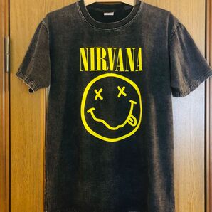 ニルヴァーナ Nirvana スマイル L バンドTシャツ ロックTシャツ ブラック