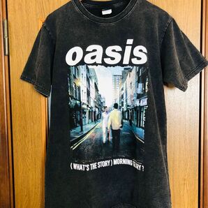 オアシス oasis L バンドTシャツ ロックTシャツ ブラック ,.
