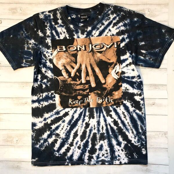 ボンジョビ BON JOVI L タイダイ バンドTシャツ ロックTシャツ