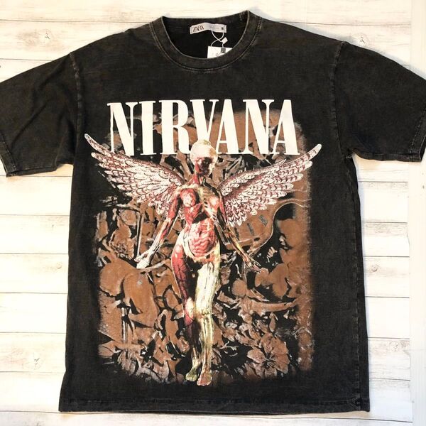ニルヴァーナ Nirvana L バンドTシャツ ロックTシャツ ブラック