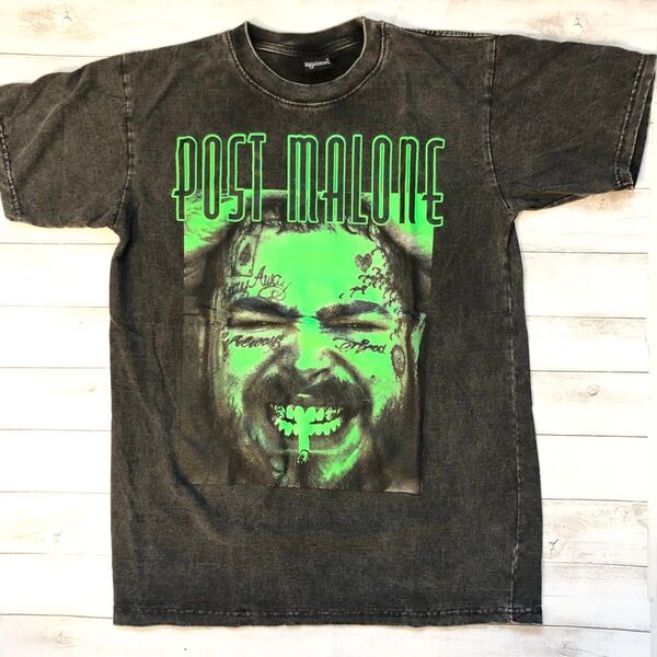 ポストマローン L プリントTシャツ ブラック