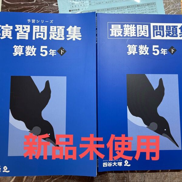 新品未使用 四谷大塚 予習シリーズ算数 演習問題集 最難関問題集 5年下 2冊セット