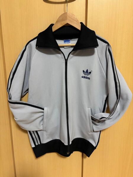adidas アディダス トラックジャケット 80s グレー 西ドイツ デサント
