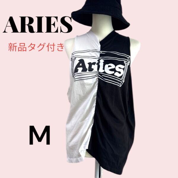 【新品タグ付き】ARIES/アリーズ Two Tone Temple Vest/ノースリーブTシャツ トップス イタリア製 M