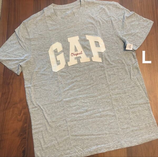 【新品】GAP ギャップ Men's メンズ 半袖 Tシャツ ロゴ トップス L サイズ グレー