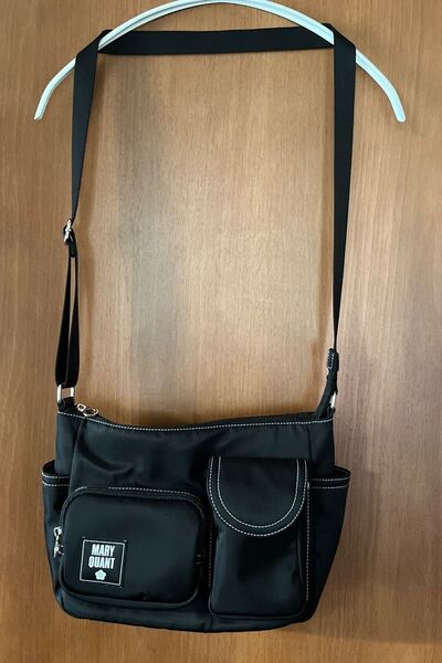MARY QUANT マリークワント ショルダーバッグ ブラック ナイロン素材 軽量 美品