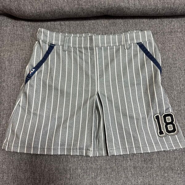 FILA キュロットスカート ストライプ