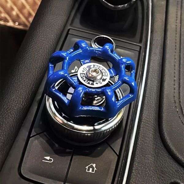 車 エアコン ダイヤル バルブ 飾り 車内 アクセサリー インテリア おもしろ おしゃれ 青 内装 カスタム デコレーション