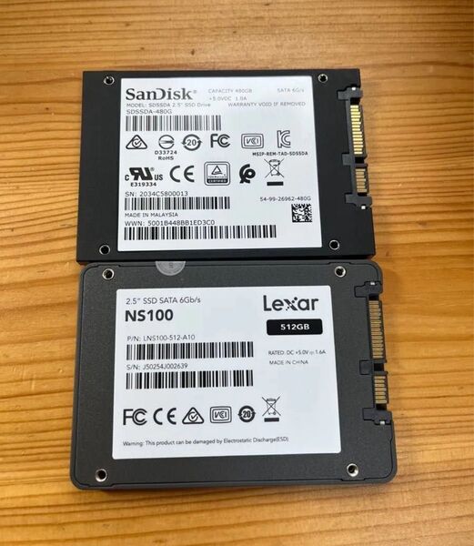 Lexar 512GB SanDisk 480GB SSD