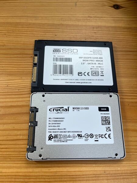 Crucial 500GB Goodram SSD 480GB