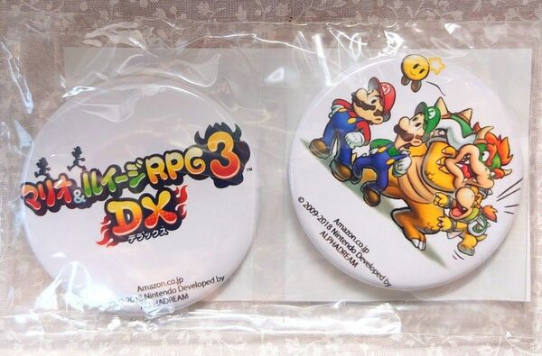 スーパーマリオ マリオ&ルイージRPG3 DX 缶バッジ Amazon初回限定特典 クッパ クッパJr