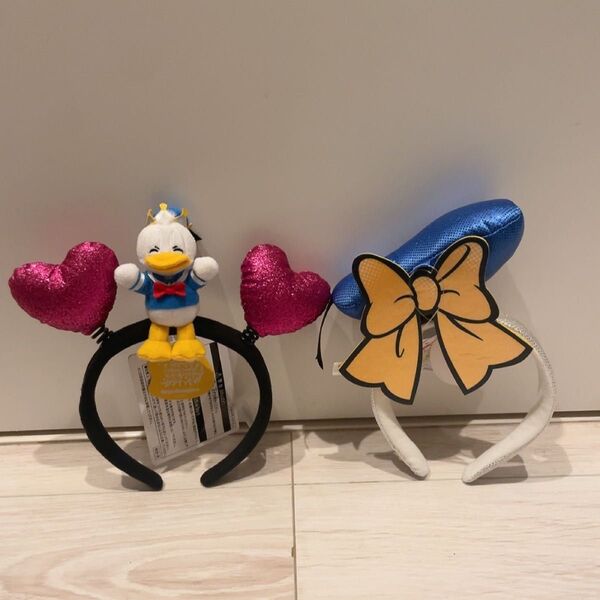 ドナルド クワッキーダックシティ ディズニー パルパルーザ カチューシャ 2点 セット TDL TDR ディズニーランド