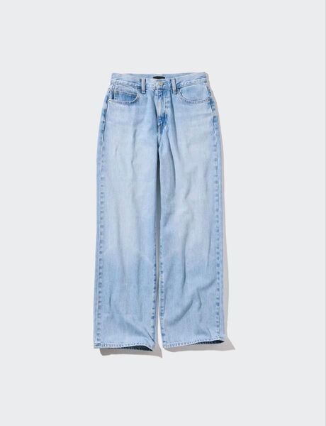 UNIQLO ユニクロ ワイドストレートジーンズ 22 ブルー