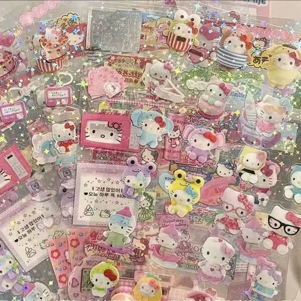 キティ ホログラムシール 5枚