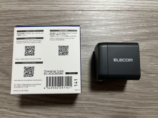 ELECOM USB-C 充電器 65W EC-AC6365BK