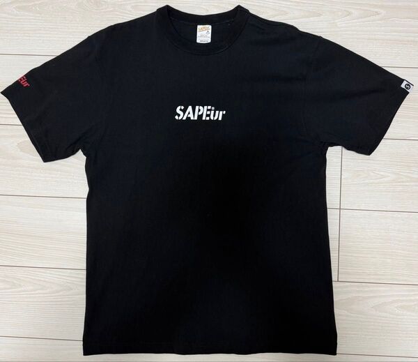 SAPEur グラフィックTシャツ BLACK