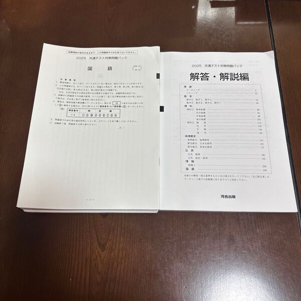 2025 共通テスト対策問題パック 過去問 解答解説 桃パック