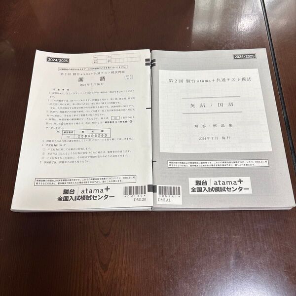 第2回駿台 atama+ 共通テスト模試・解答解説集 理系 地歴のみ旧課程 2024年7月
