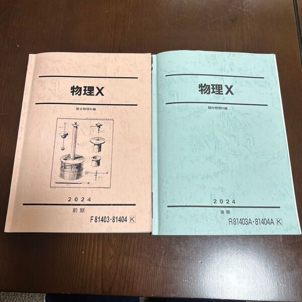 駿台 物理X 2024 前期・後期 2冊セット 問題・解答解説、内容記録ノート付き