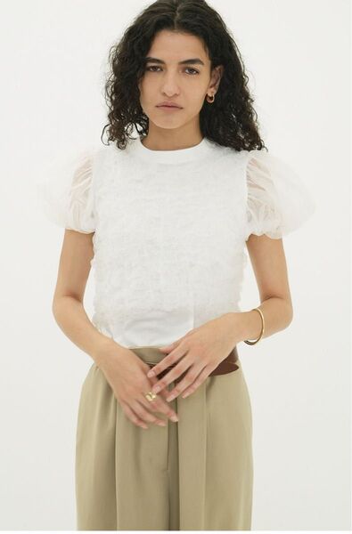 CLANE TULLE VEST LAYERED TOPS ホワイト サイズ2