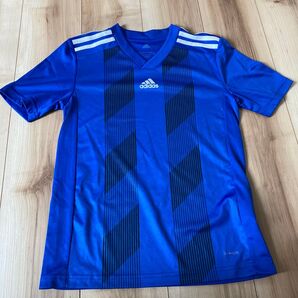 adidas サッカーシャツ トレーニングウェア ブルー