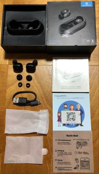 【中古優良品 SoundPEATS サウンドピーツ TrueFree ワイヤレスイヤホン