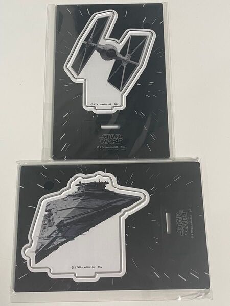 STARWARS スターウォーズ ハッピーくじ E賞 ビークルアクリルスタンド スターデストロイヤー タイフィイター
