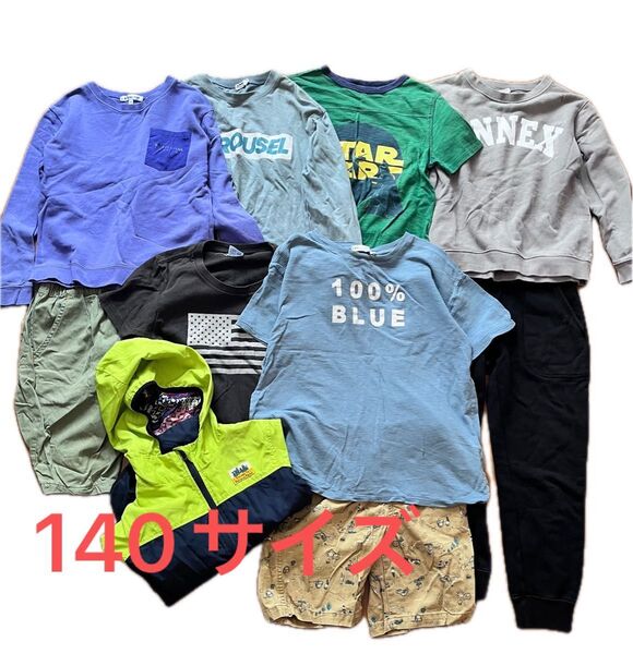 【まとめ売り】男の子服10点セット グローバルワーク ユニクロ BREEZE ZARA 140 Tシャツ ハーフパンツ 半ズボン