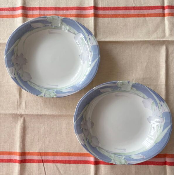 未使用品 LIFE GALLERY by ZUITO 深皿2点セット カレー皿 パスタ皿 スープ皿 花柄 洋食器