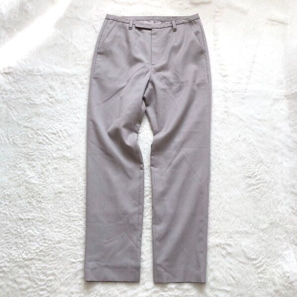 【HUMAN WOMAN】 テーパード カジュアルパンツ スラックス (S)グレー系/ID:769-D