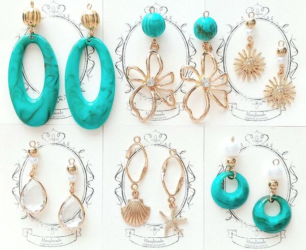 ハンドメイドピアス/イヤリング セット