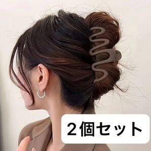 2個セット ウェーブ ヘアクリップ ヘアアクセサリー バンスクリップ 韓国 髪留め 髪飾り ヘアアレンジ