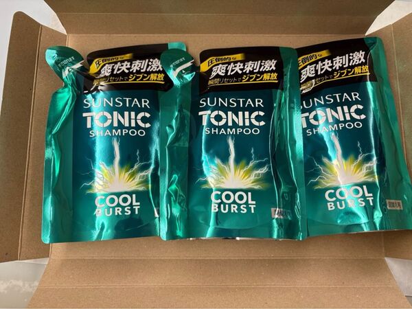 SUNSTAR TONIC サンスター トニック クールバースト 爽快頭皮ケアシャンプー 詰め替え用340ml×3