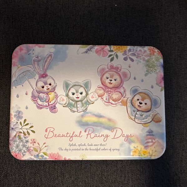 東京ディズニーシー ダッフィー&フレンズ ビューティフルレイニーデイズ お菓子空き缶