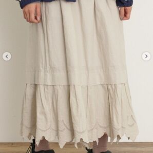 ★新品タグ付き/未使用★ 裾スカラップレースペチスカート サマンサモスモス 安心の裏地付き! SM2 ロングスカート