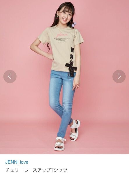 JENNI love チェリーレースアップTシャツ 160cm