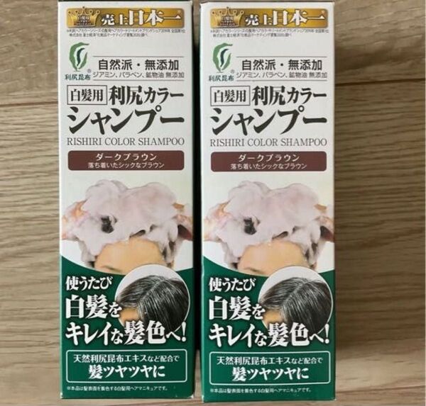 Sastty 白髪用 利尻カラーシャンプー 200ml ダークブラウン 2本セット