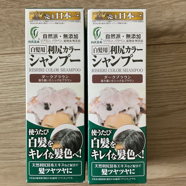 Sastty 白髪用 利尻カラーシャンプー 200ml ダークブラウン 2本セット