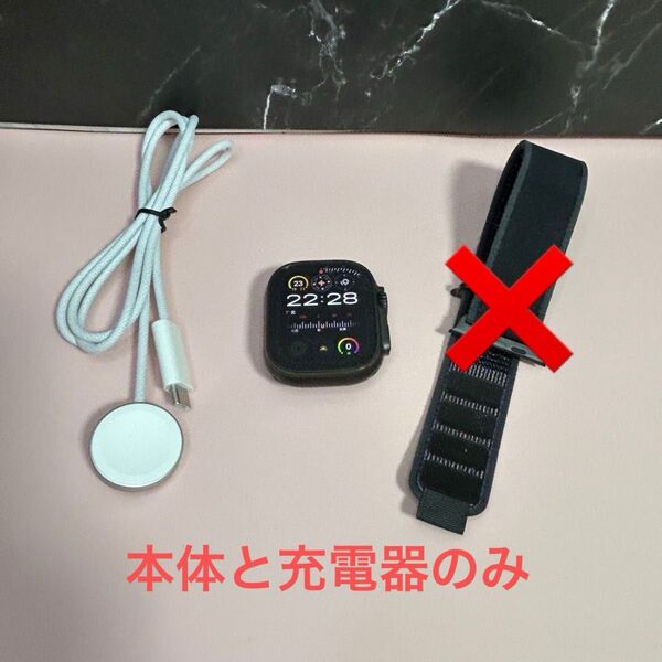 Apple Watch Ultra 2 (49mm) MX4V3J/A ブラックチタニウム Apple Care 保証残あり