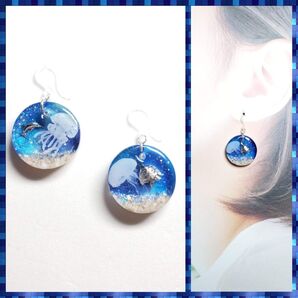 No.1415-D 海☆クラゲ☆イルカ☆熱帯魚☆ピアス・イヤリング(S)