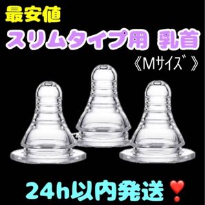 ピジョン スリムタイプ 乳首 代替品 Mサイズ(2個)