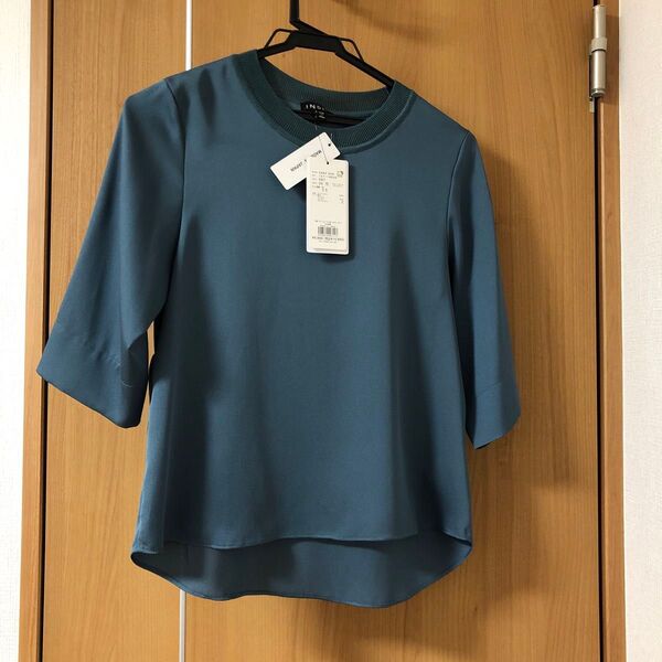 INDIVI トップス カットソー Tシャツ 五分袖 七分袖プルオーバー 05 グリーン