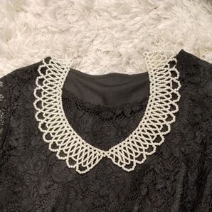 パールビーズの付け襟 ネックレス新品