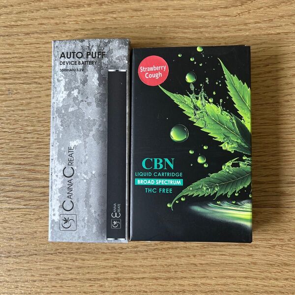 CBN リキッド 85% カートリッジ 1ml リキッド + デバイス セット ストロベリーコフ