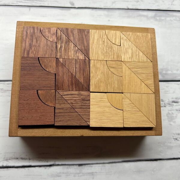 木製幾何学パズル 48ピース WAKU ブロック 木製 つみき 積み木 知育玩具 玩具
