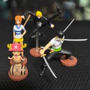 ワンピース チョコエッグ4体まとめ(ロロノア・ゾロ、ナミ、サンジ、チョッパー)