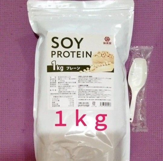 味楽堂 大豆 ソイ プロテイン プレーン 1キロ 甘味料不使用 植物性プロテイン